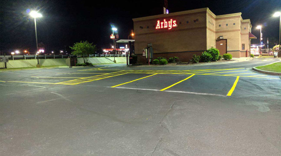 Arby’s | Commercial Parking Lot Striping – Real Seal – Asphalt Paving ...